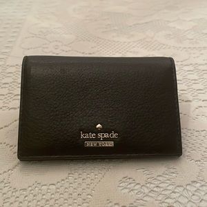 Kate Spade card case with key ring EUC